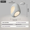Creative single head retro ceiling light in white polystyrene with E27 fitting