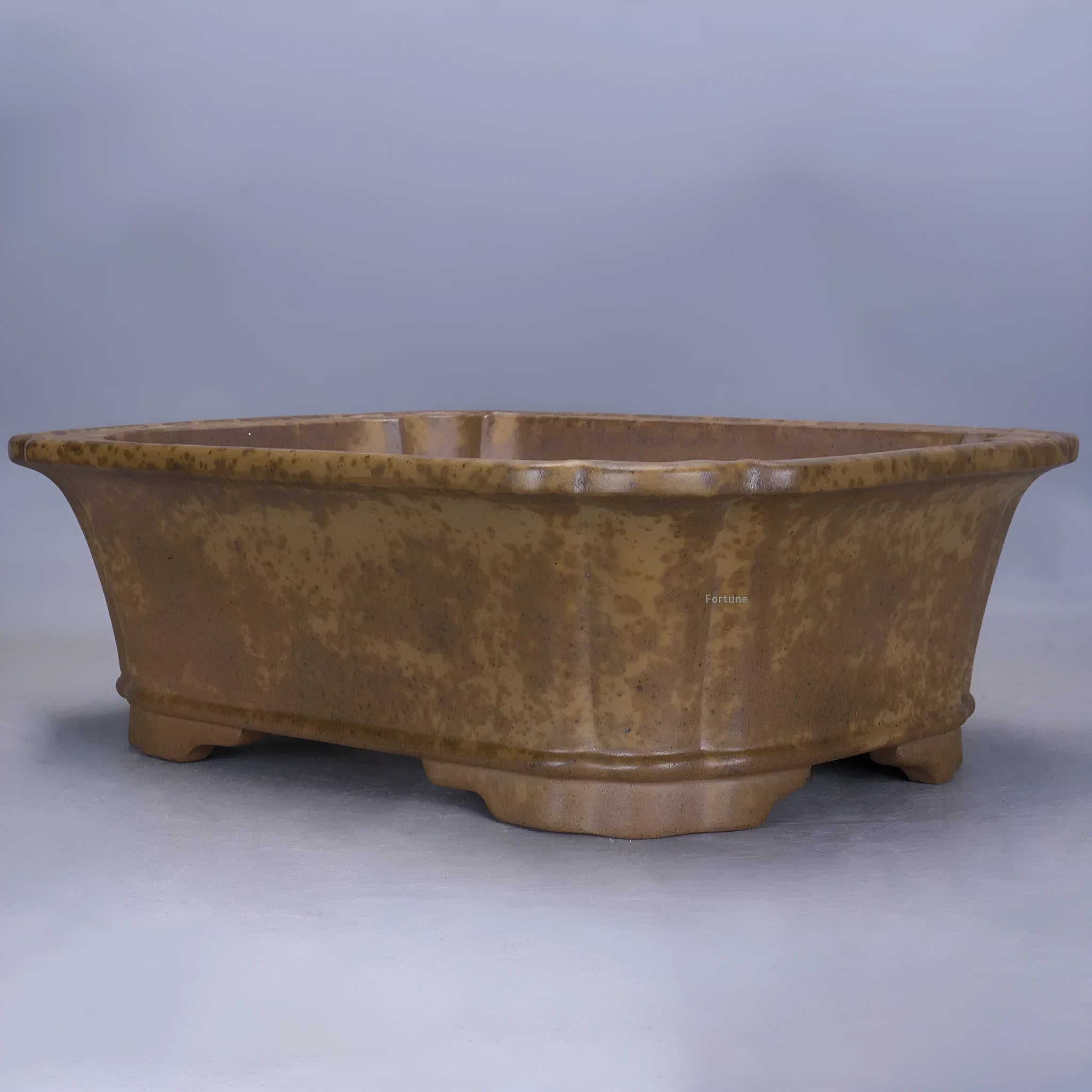 Large rectangular purple sand flowerpot with modern design for floor-standing plant display.