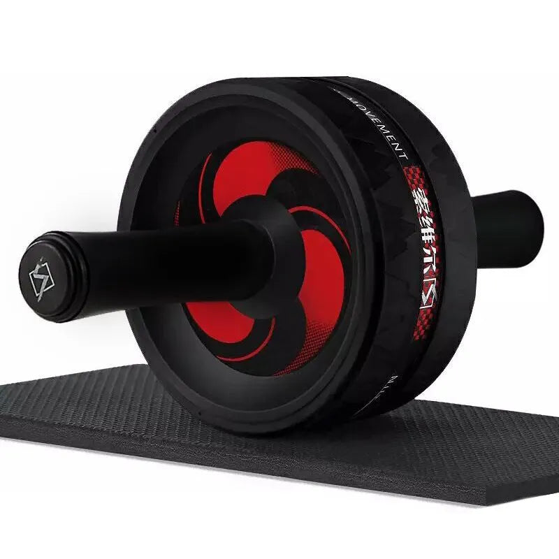 Abdominal wheel fitness roller in flame red, blue, or red and black colours for core training.