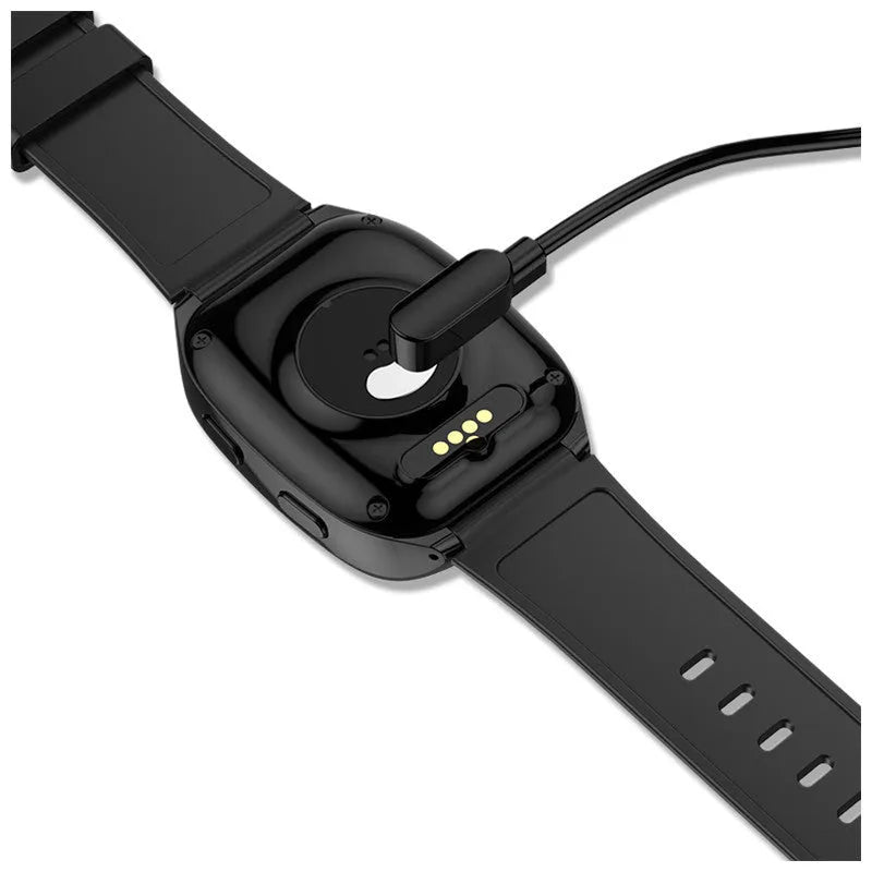 Black GPS tracker smartwatch with 1.54-inch touch screen showing health monitoring interface