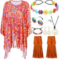 Adult wearing a vibrant pink and blue tie dye cloak with wide bell sleeves, showcasing the irregular hemline.