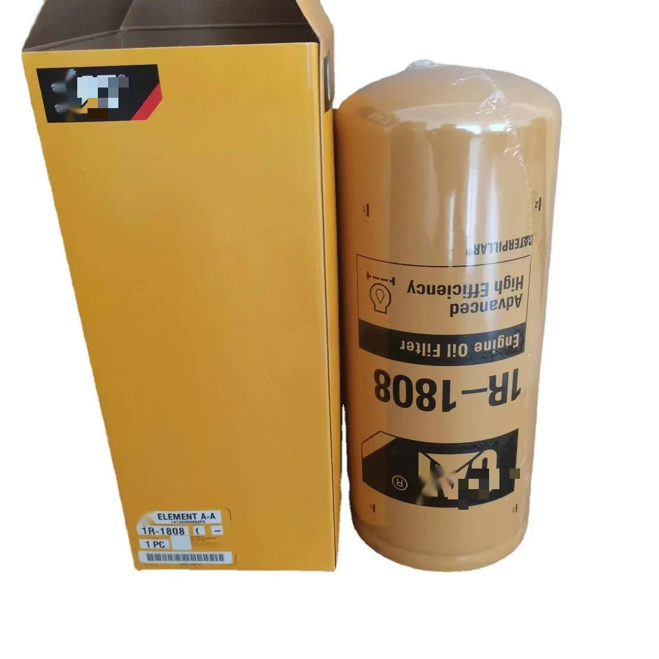 Carter 1R-1808 metal oil filter element for excavator hydraulic systems with folding filter design