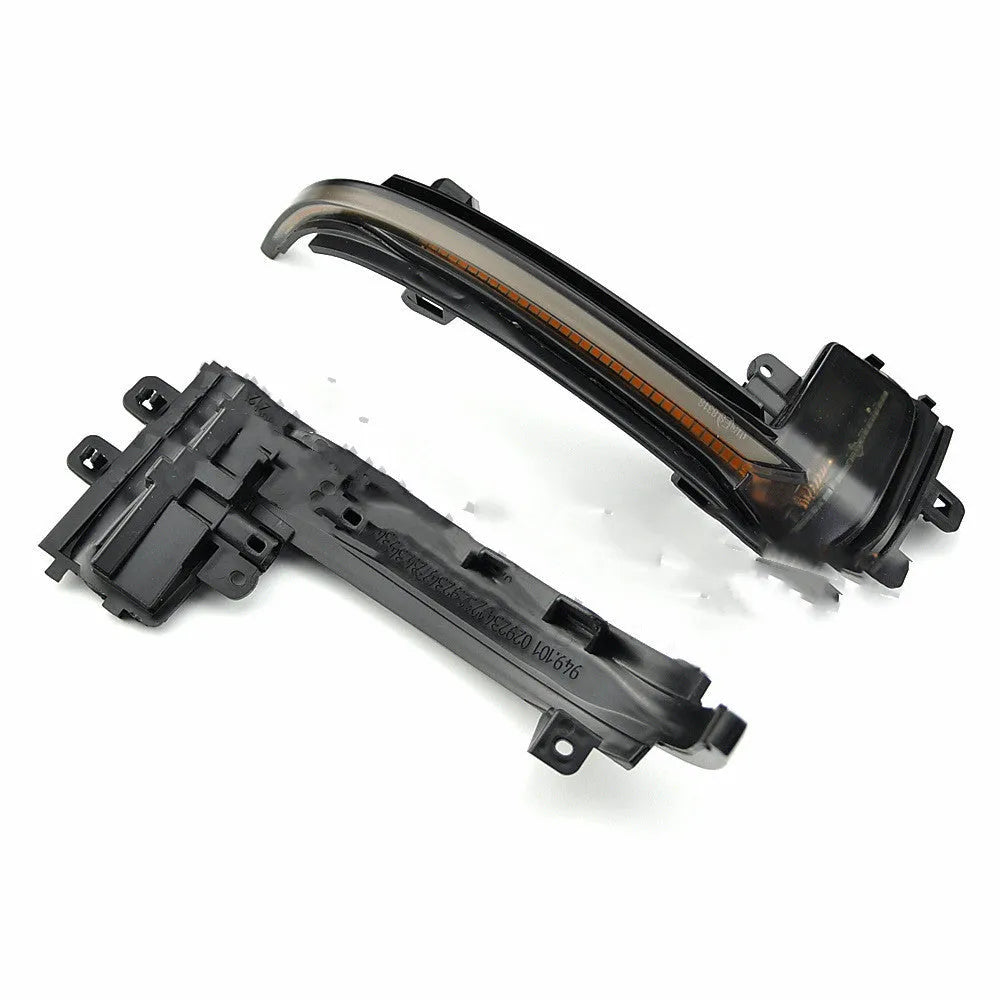 Audi rearview mirror running water turn signal in smoked black ABS plastic for A4 B8.5