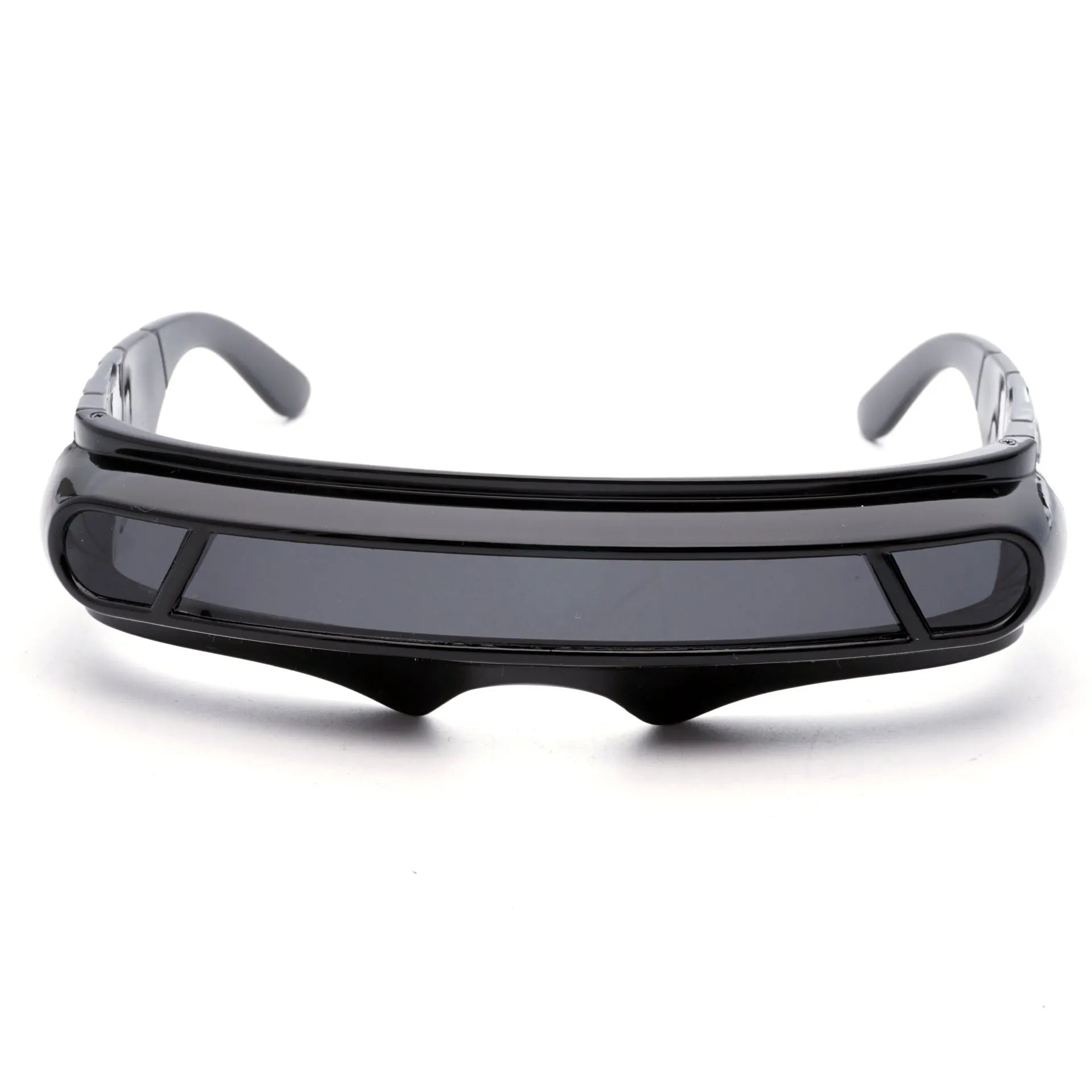 Black polarised sports sunglasses with full rim PC frame showing three lens colour options