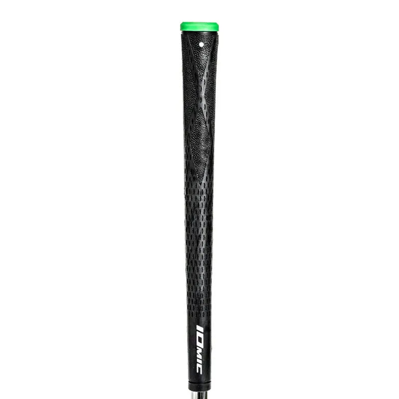 TPE and TPR material golf club grip shown in assorted colours including pink, red, blue, and black with coloured heads.