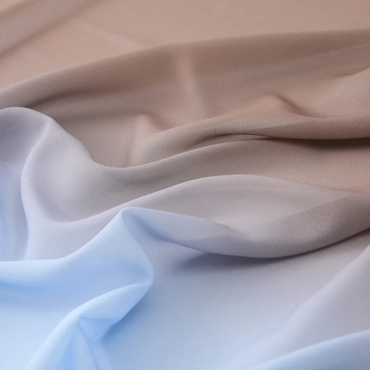 Women's chiffon bubble towel scarf in ethnic style showing drape and texture