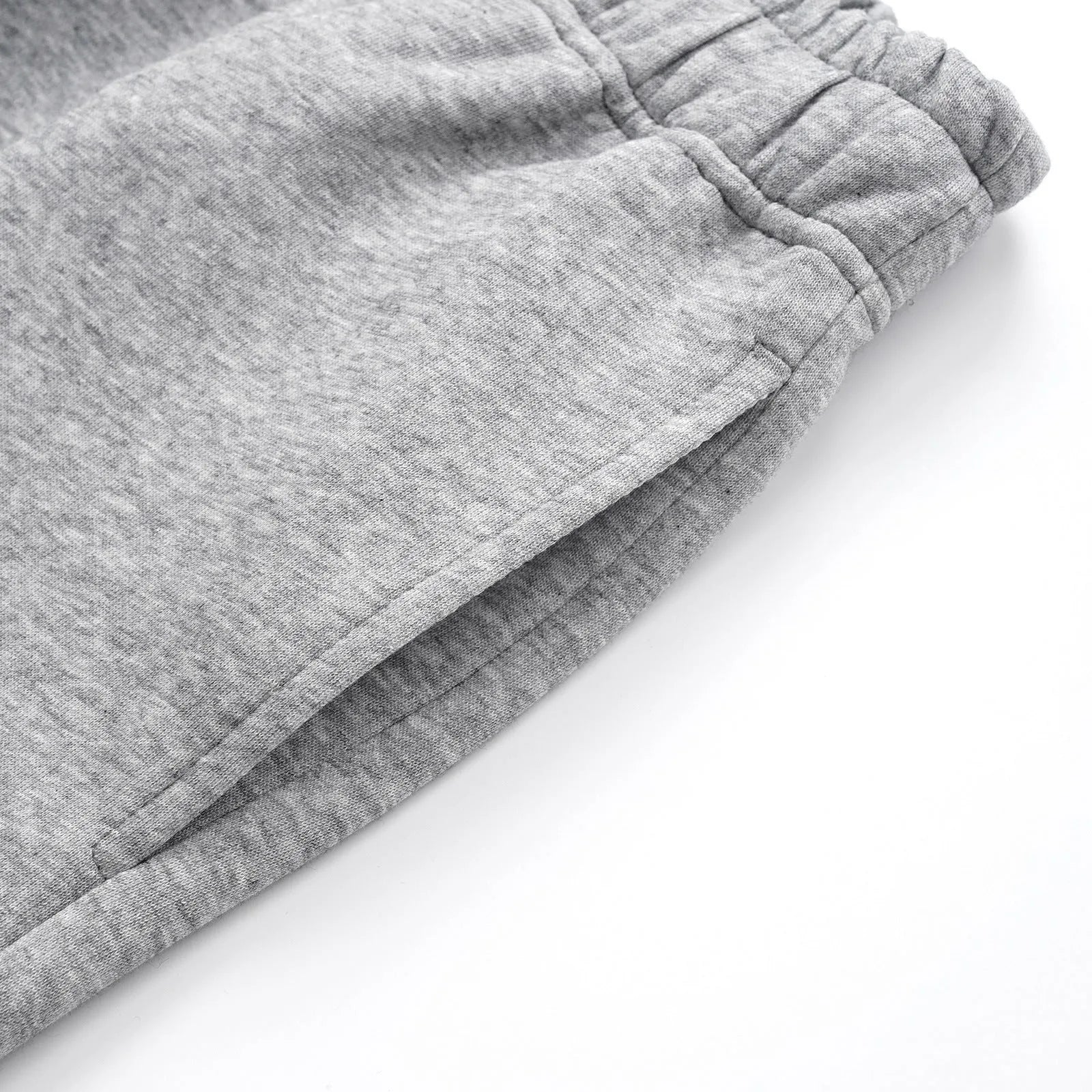 Men's grey cotton straight-leg trousers with wide fit and mid-waist design