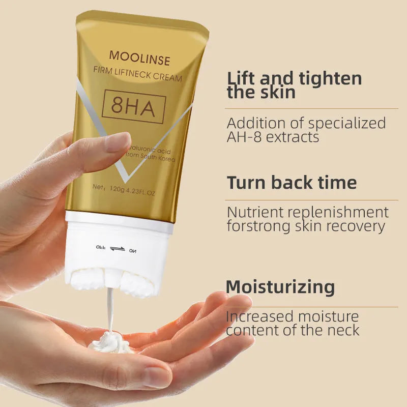 120ml neck firming cream with massage roller applicator for lifting and skin elasticity improvement