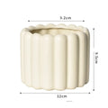 Roman column matte yellow ceramic flowerpot for indoor plant decoration