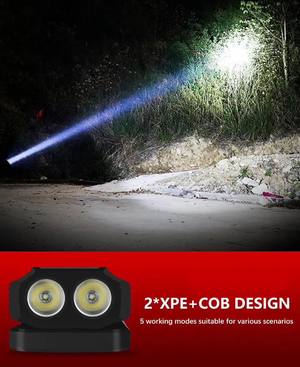 COB LED working light 10W USB charging folding auto repair light 360 degree rotation ABS housing