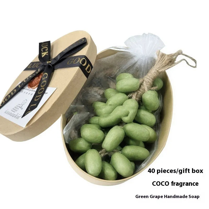 Handmade grape soap 120g bar in black, green or purple with bulk packaging options
