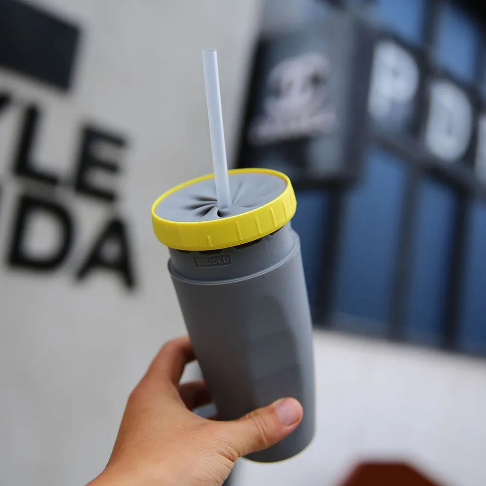 Twist top lidless double wall insulated travel cup with silicone membrane seal, 300ml, available in multiple colour styles
