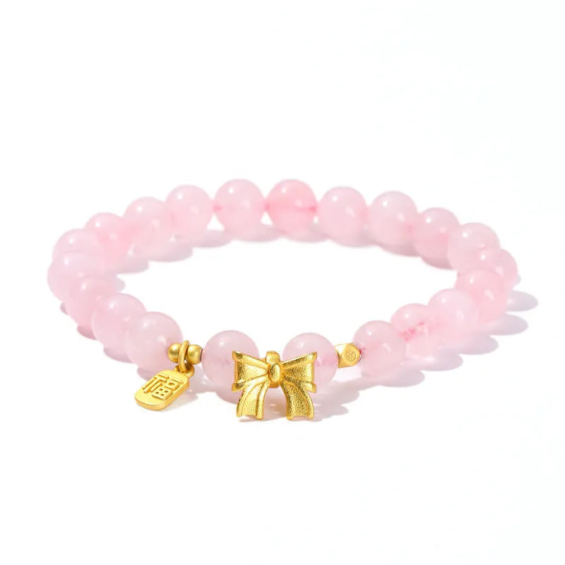 Crystal agate design bracelet with manual processing and natural colour bead options