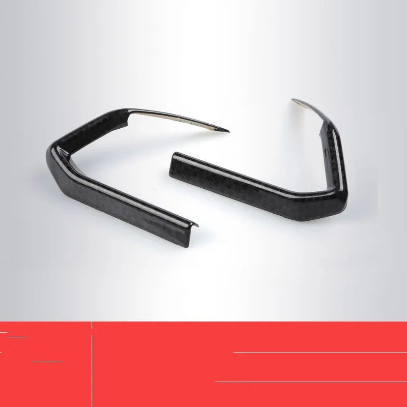 Pair of ABS carbon fibre steering wheel frames with adhesive backing for non-destructive installation