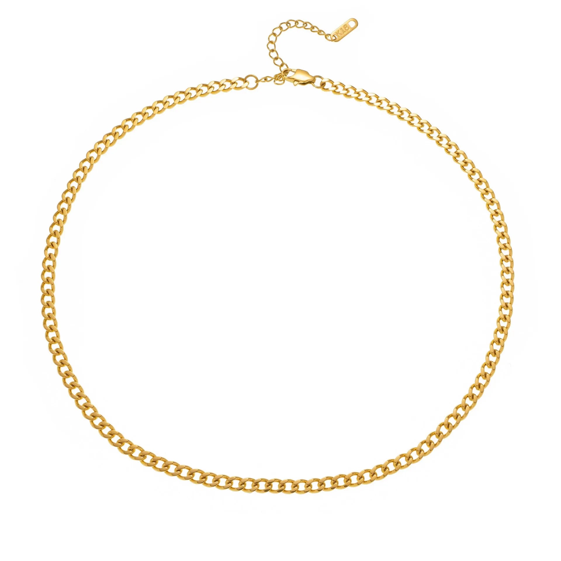 Titanium steel number letter necklace with 40.5cm chain and electroplated gold or silver finish