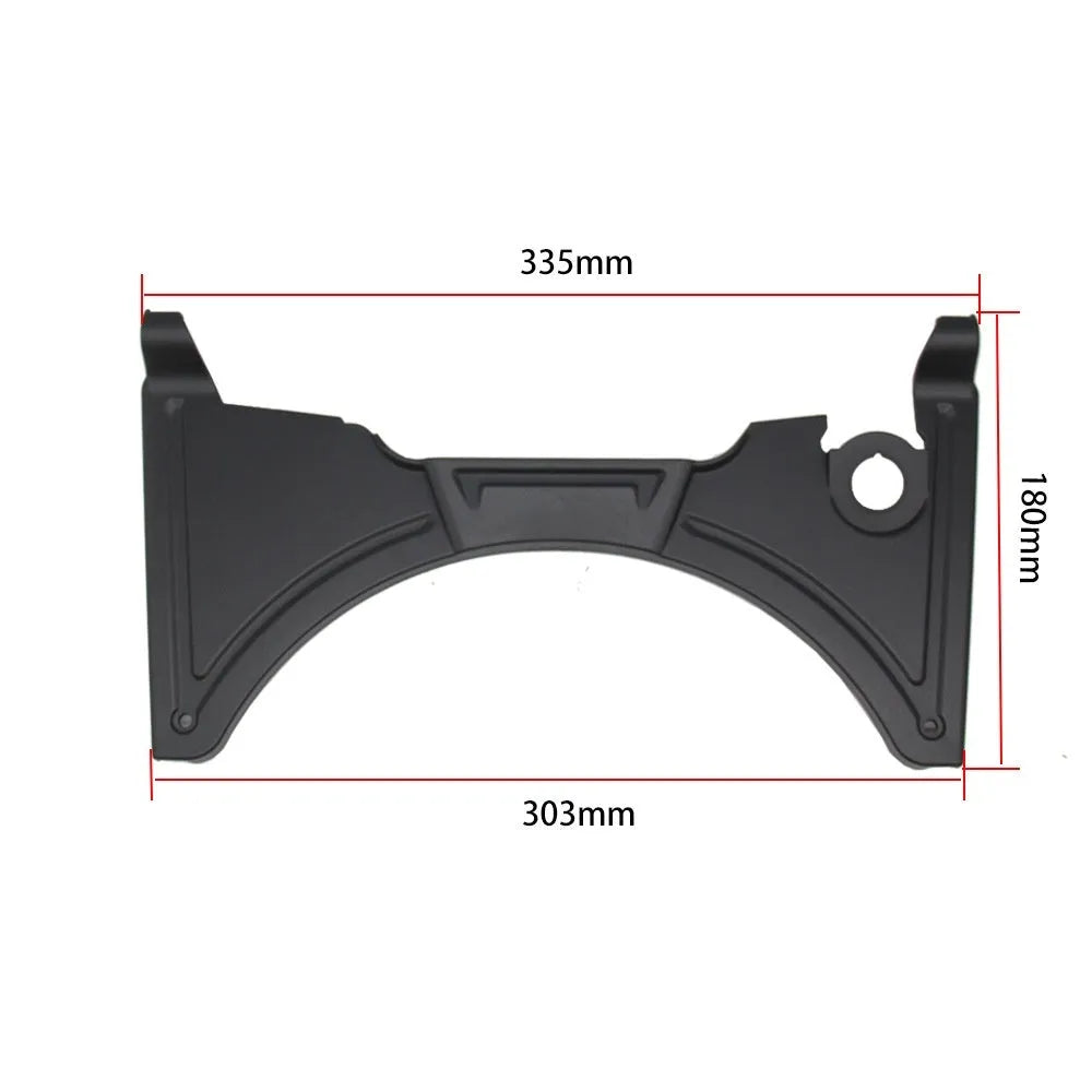 Black ABS plastic cockpit fairing panel for BMW R1250GS motorcycle, shown from a front three-quarter angle.