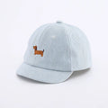 Denim babies baseball cap with dome crown in light blue, dark blue, or black colours for summer sun protection
