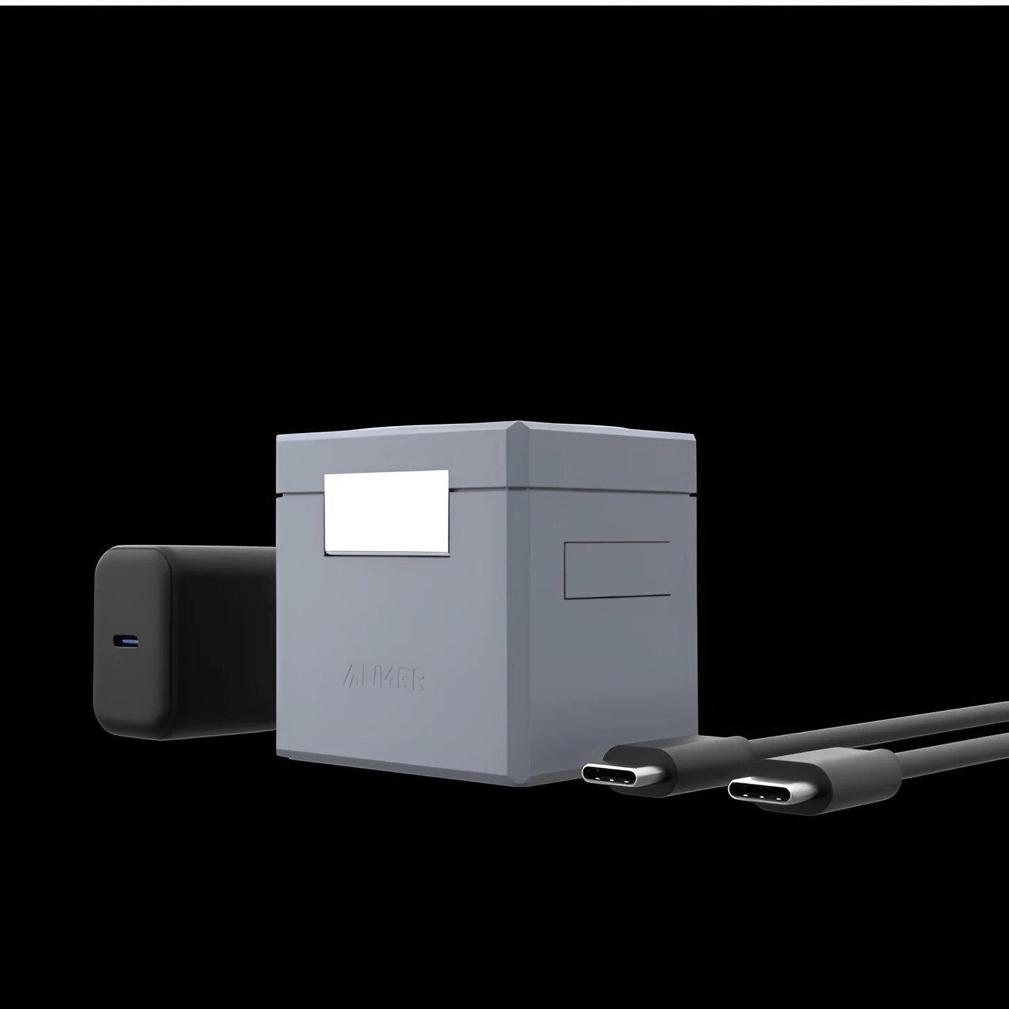 Foldable magnetic wireless charging station for iPhone, AirPods and Apple Watch showing USB-C port and compact design