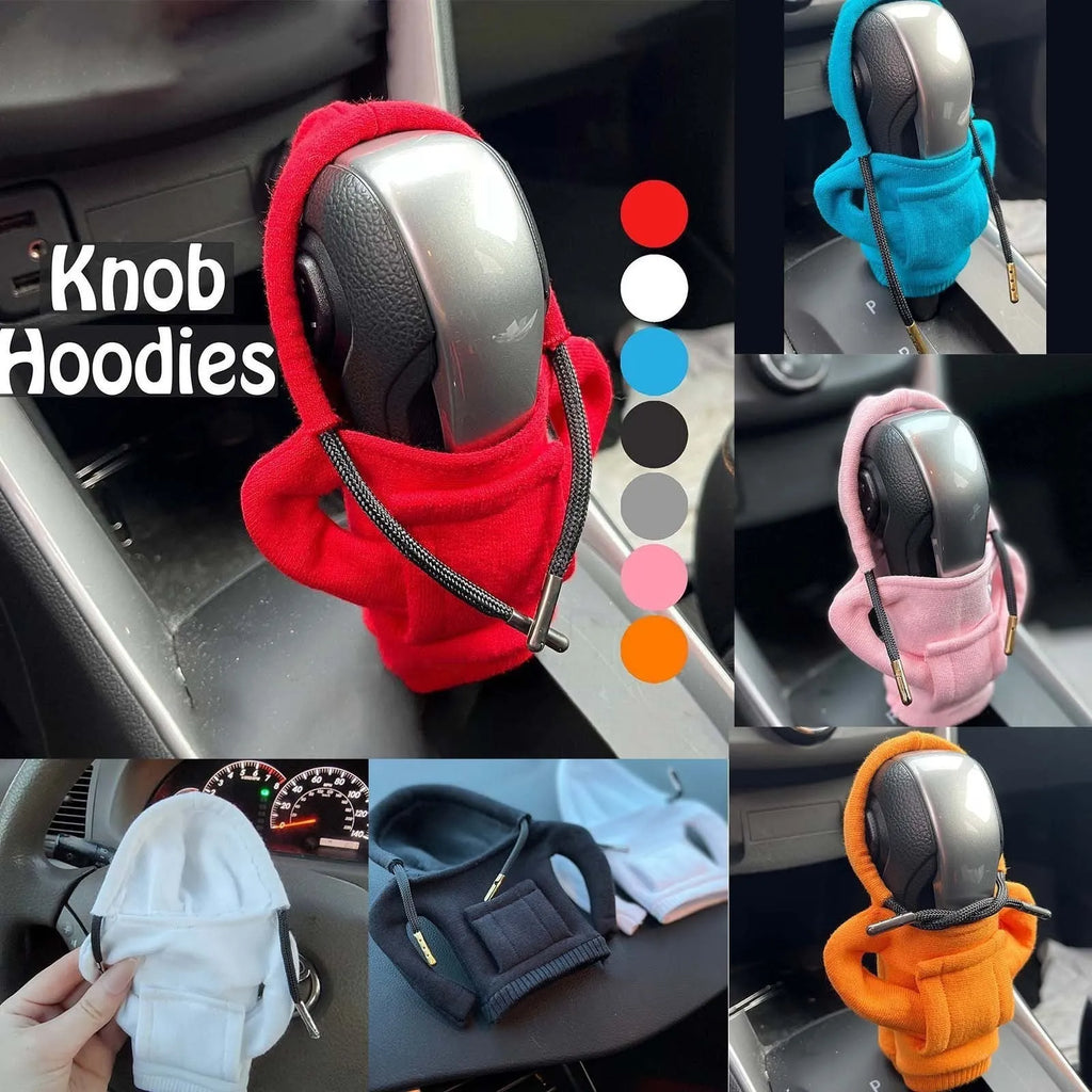 Pure cotton car gear lever sweater decoration in six colour options showing approximate 12cm length
