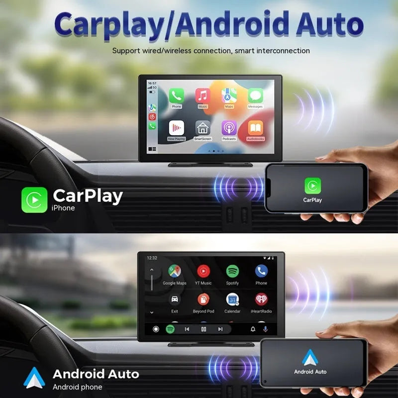 9-inch car touch screen GPS and driving recorder unit for centre console mounting