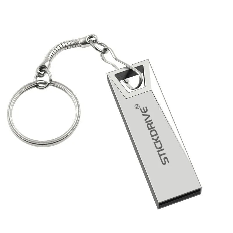 Metal car-shaped USB flash drive on a necklace chain, shown in black and silver colour options.