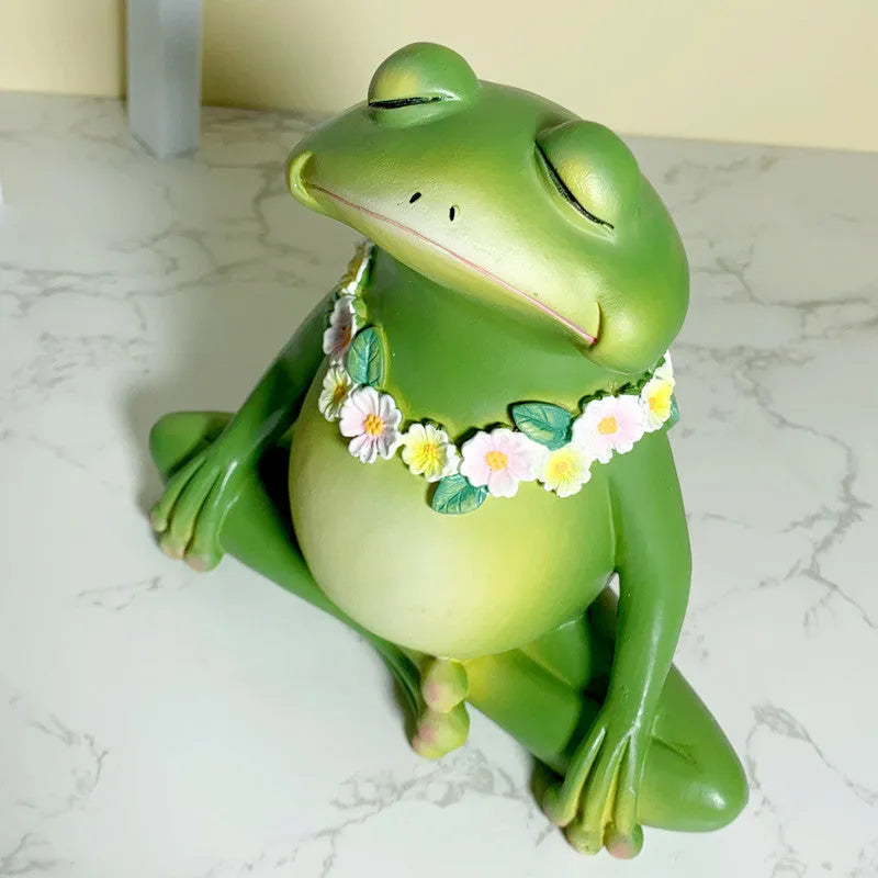 European style magic yoga frog decorative ornament in RDW123 colour