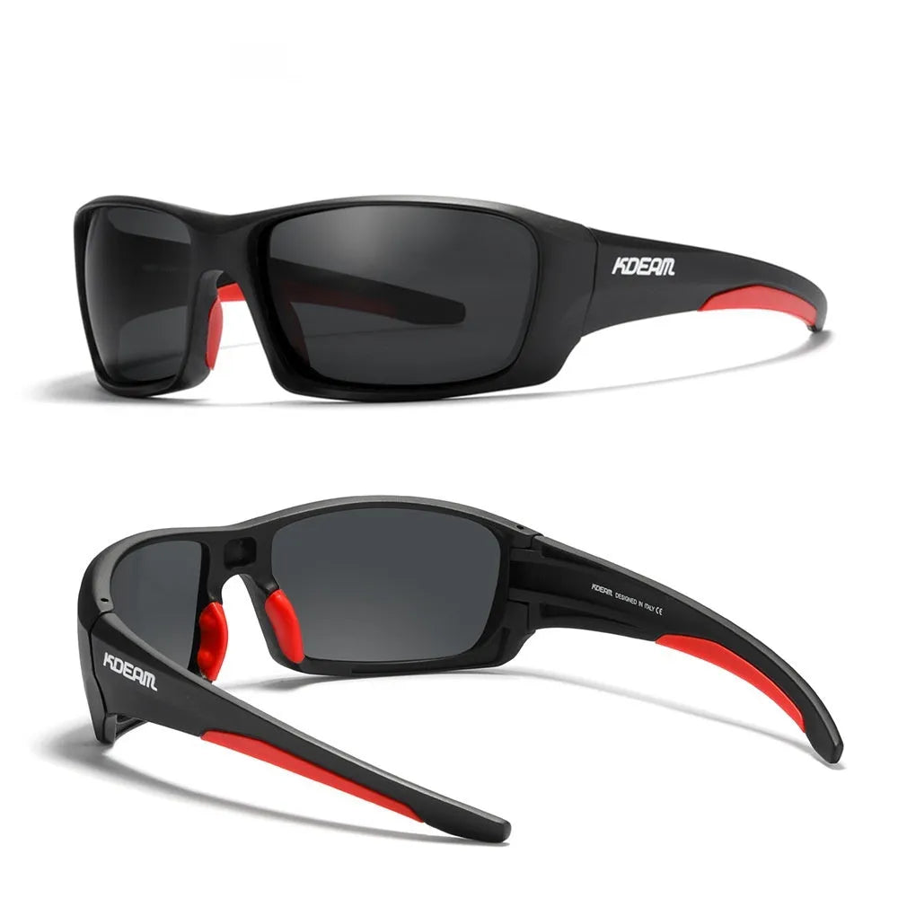 Ultralight polarised sports sunglasses with TR90 frame and silicone nose pad in colour option C1