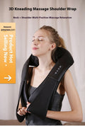 Black multifunctional household neck massager with handheld remote control