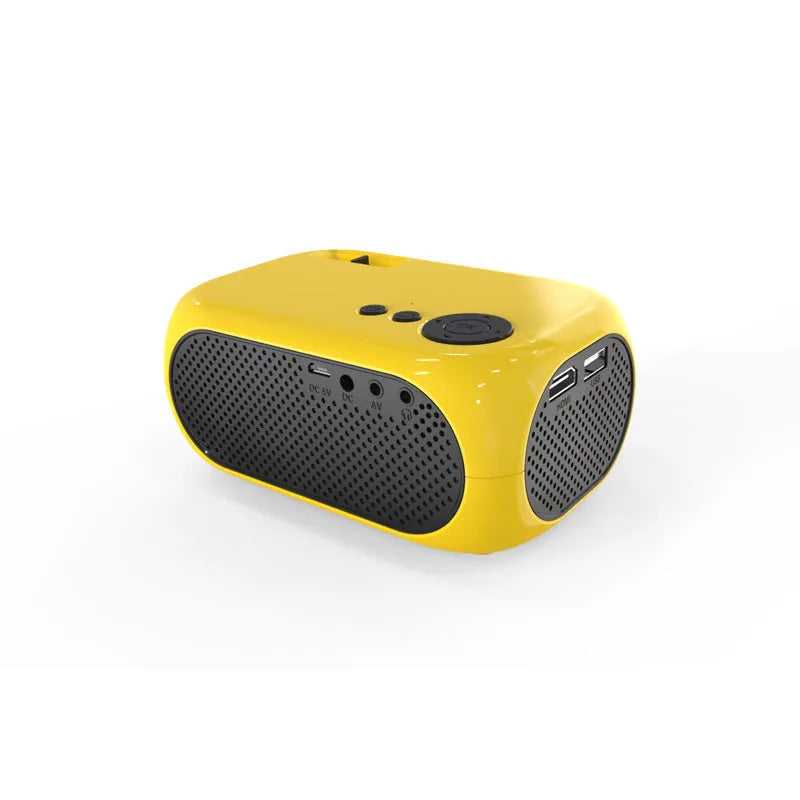 M24 micro mini portable projector in gold or white colour with compact ABS construction