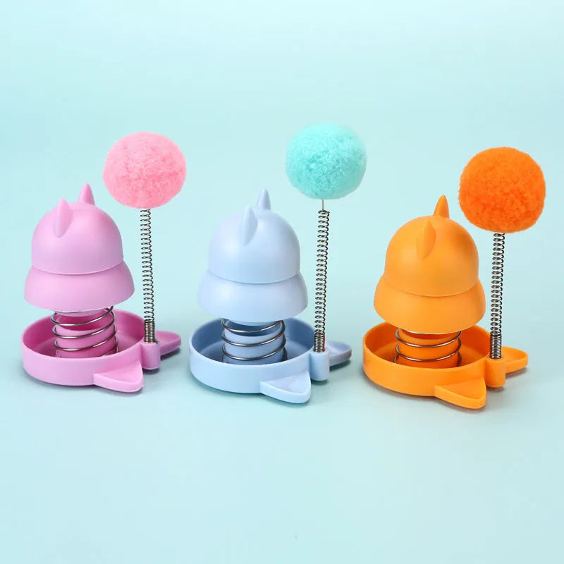 Lucky cat mint ball toy with four mint balls for feline play and dental grinding