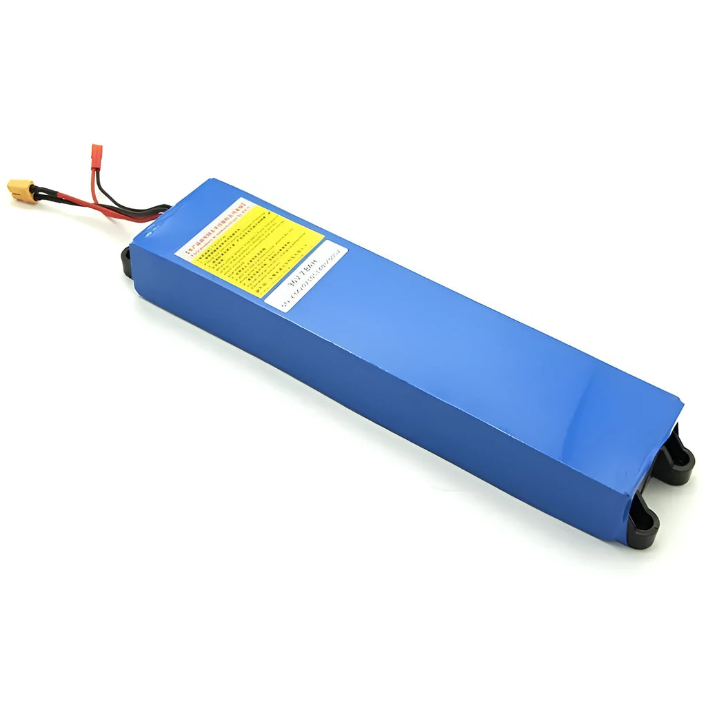 36V lithium battery pack for electric scooters with three capacity options displayed