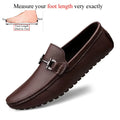 Genuine leather slip-on loafers for men casual shoes black colour