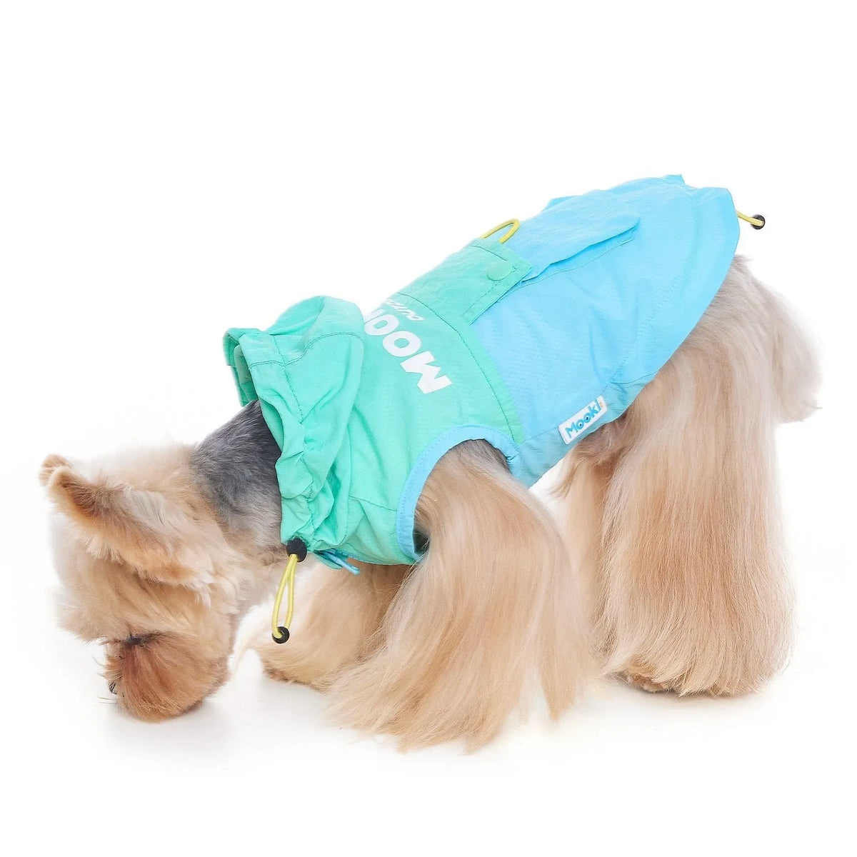 Mookipet blue green 100% nylon dog sun protection vest for small dogs, sizes XXS to XXL