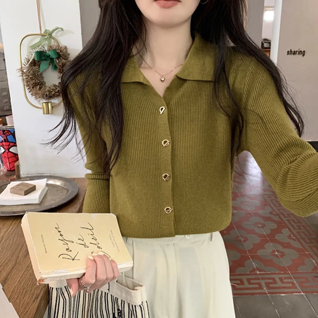 Gentle long-sleeved viscose cardigan top in loose fit, shown in oatmeal colour.