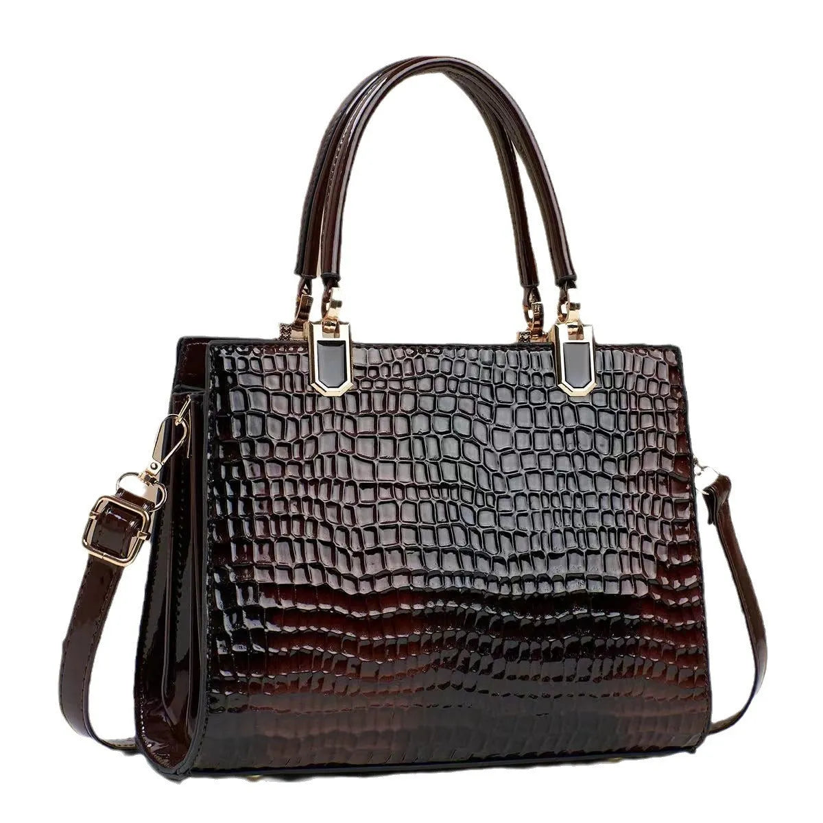 Women's large capacity one shoulder mom bag in soft PU material with multiple internal compartments