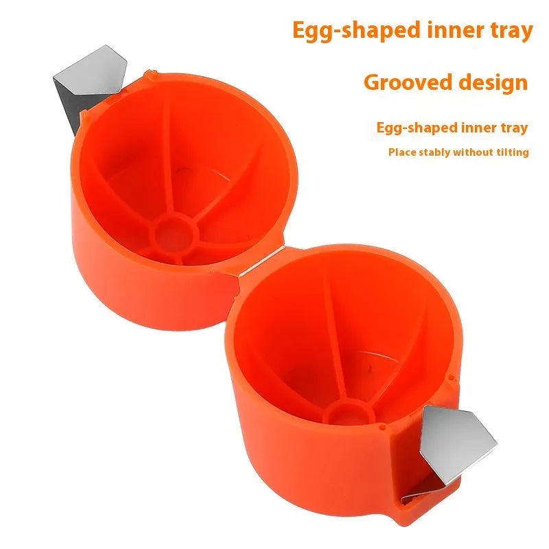 A lightweight egg shell opener and beater kitchen tool in a choice of colours.