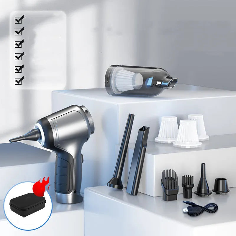 Brushless handheld vacuum cleaner with EVA storage bag for car and home cleaning with 12000Pa suction power