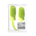 Pet tooth cleaning finger set with double finger toothbrush design in TPR material