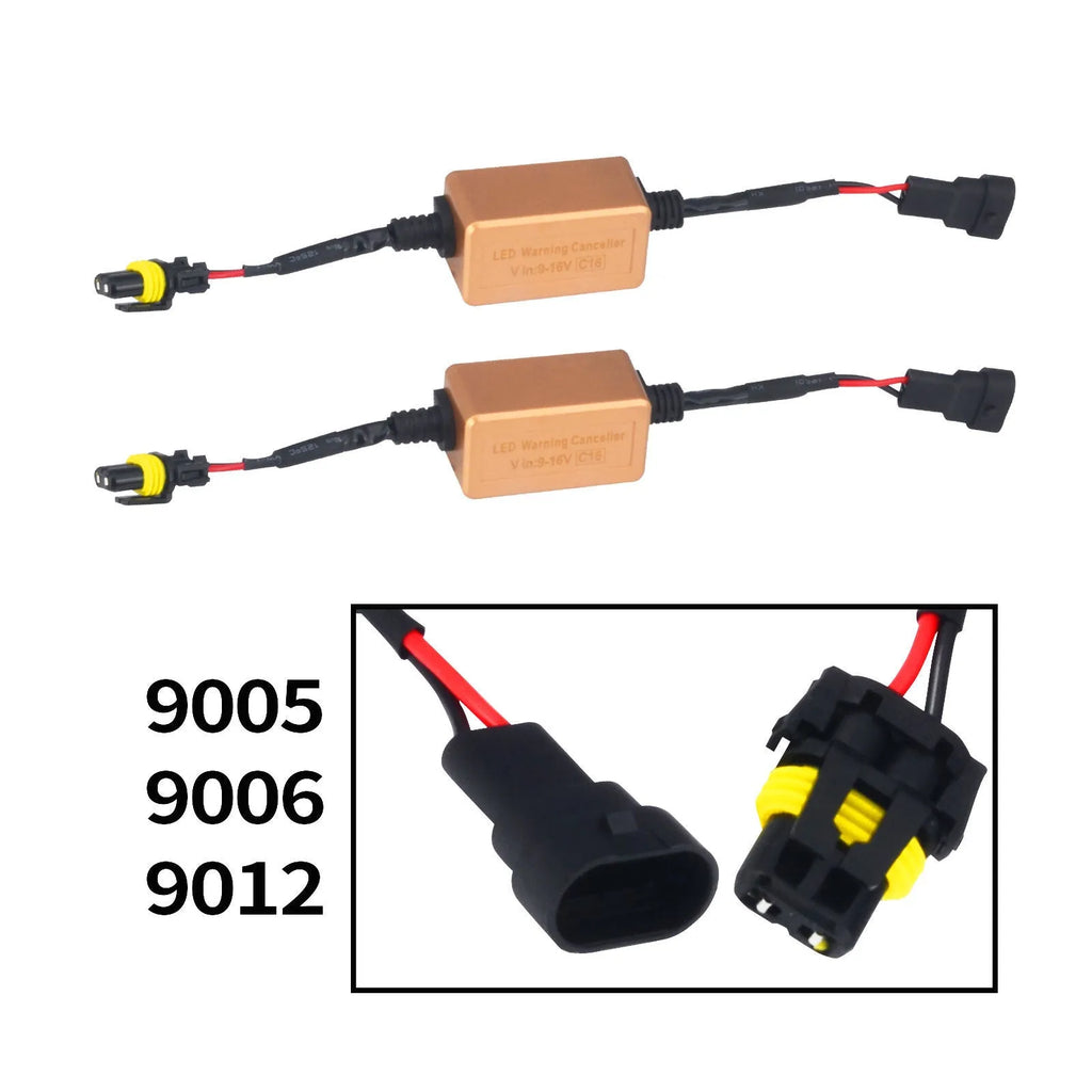 Black LED car headlight Canbus decoder for H4 H7 H11 bulbs with plug connectors