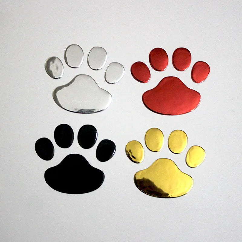 PVC car sticker with hand-shaped brush and footprint design for bumper scratch coverage