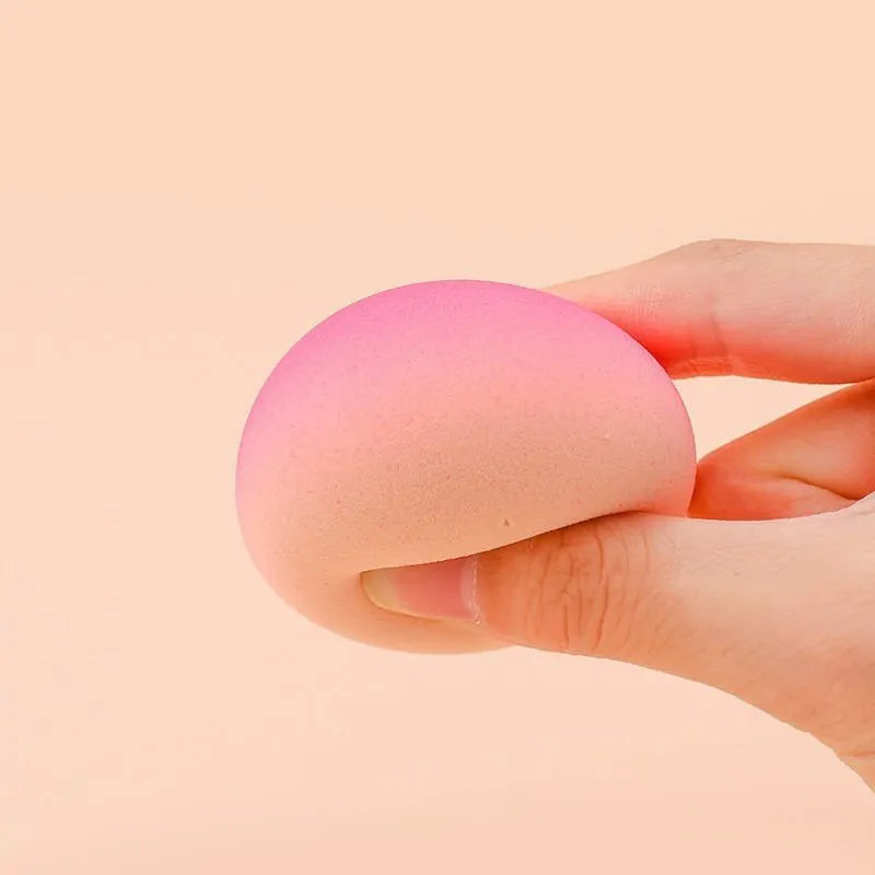 Makeup sponge egg with hydrophilic non-latex sponge and drying rack in gradient powder colour