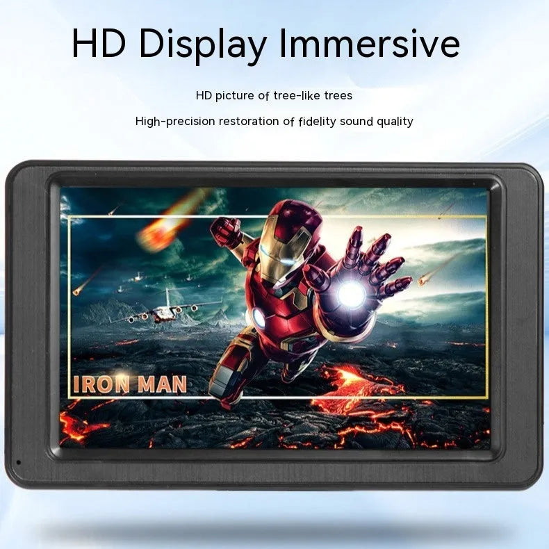 7-inch portable vehicle MP5 player with LCD screen and mounting bracket