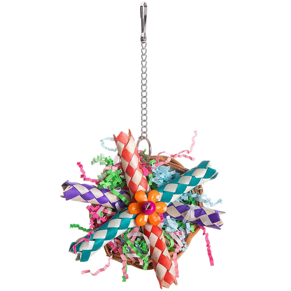 Three-piece parrot gnawing toy set for beak conditioning and enrichment