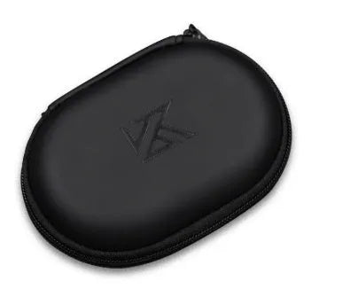 Black oval leather earphone storage bag for EDX PRO, ZEX PRO, and DQ6S earphone models
