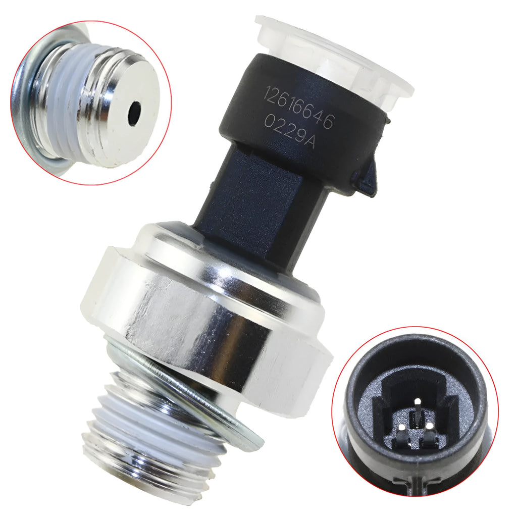 Oil pressure sensor replacement part for Buick and Chevrolet cars.