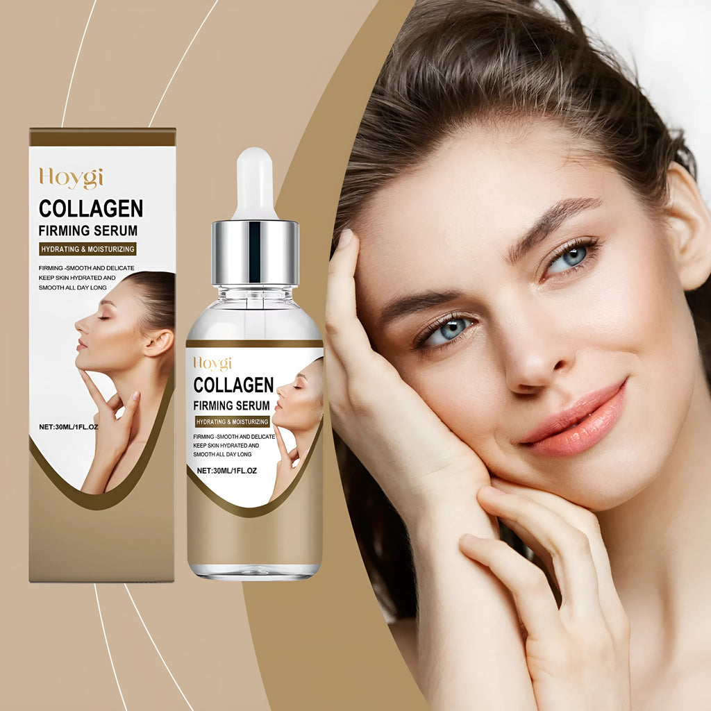 30ml bottle of collagen firming facial serum with hyaluronic acid.