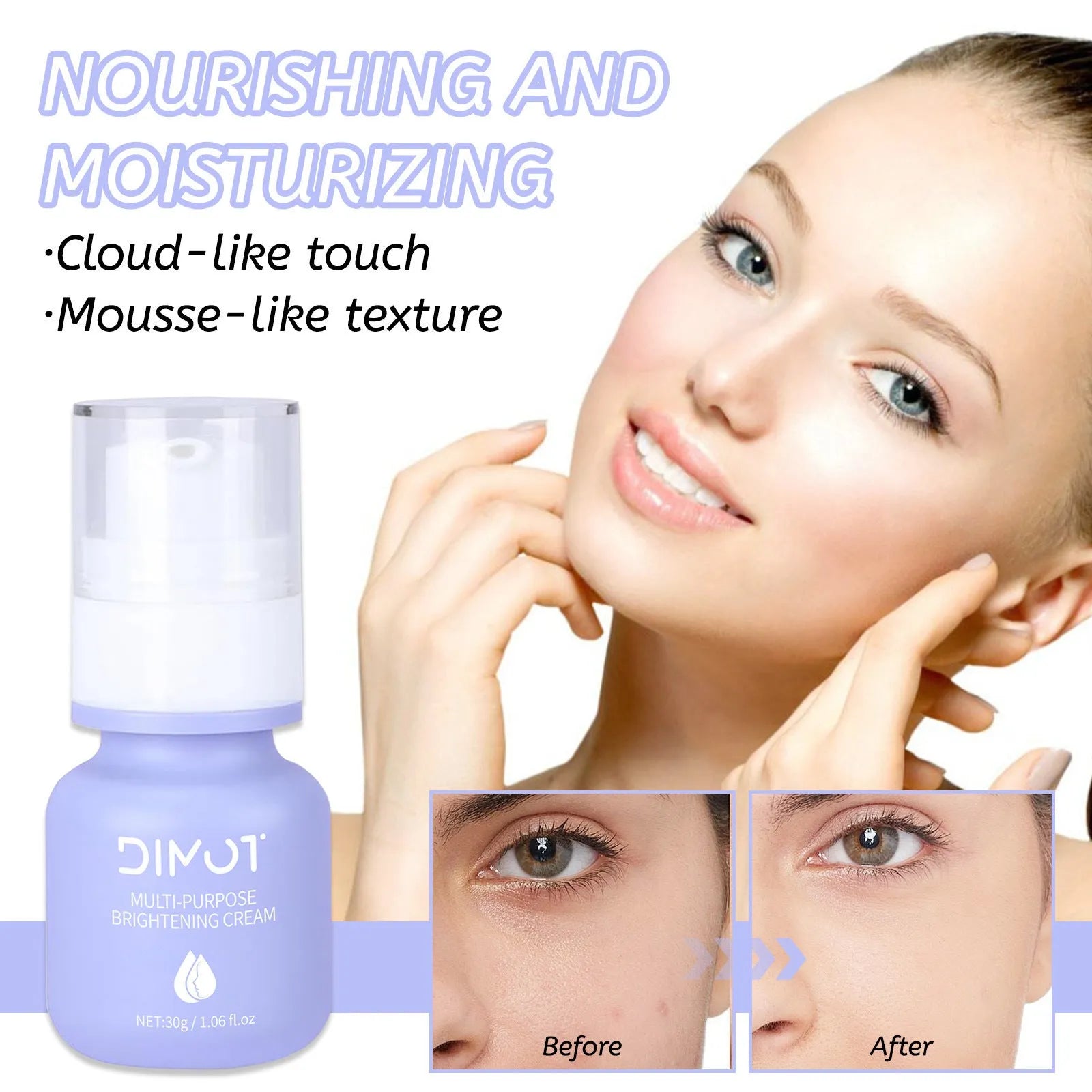 30ml moisturising cream primer in container for all skin types universal formula