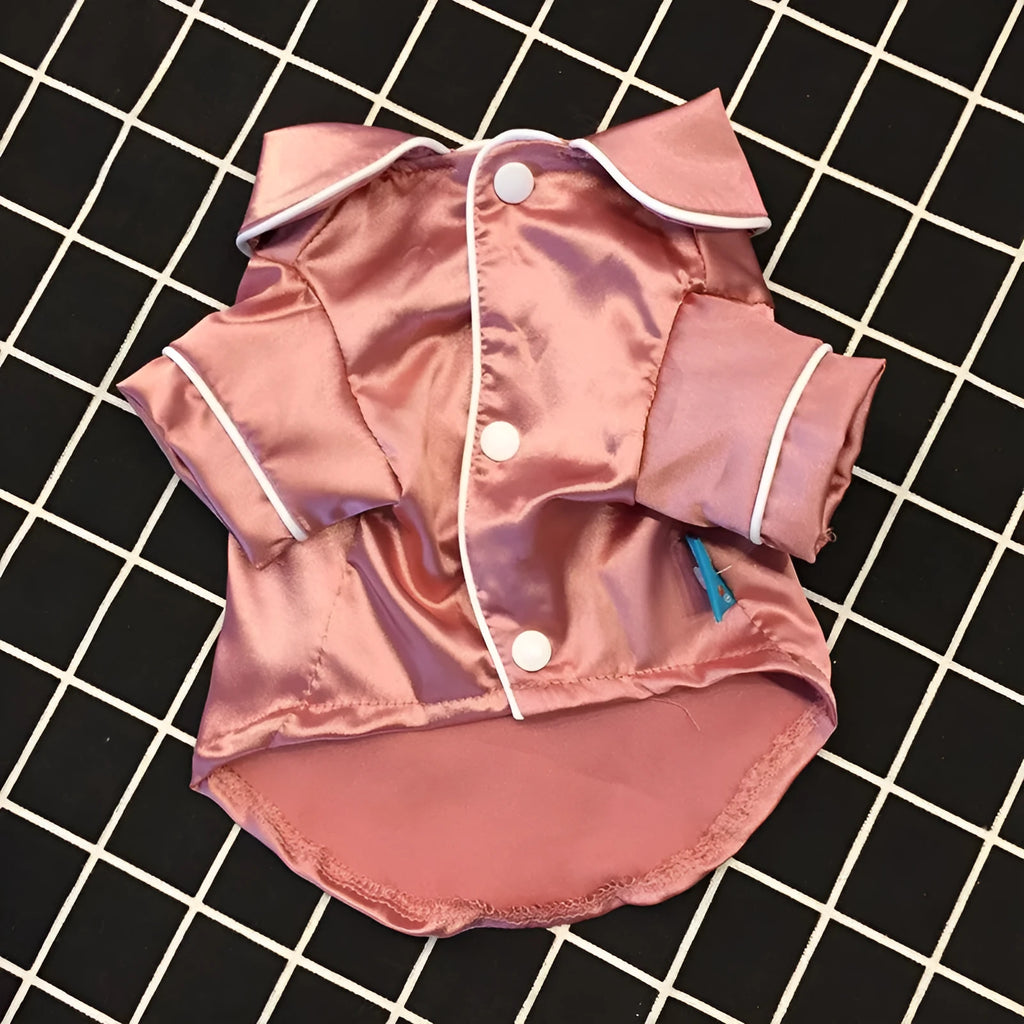 Polyester teddy dog clothing pet pajamas in pink and hidden colours, sizes XS to XXL with bust 30-60cm
