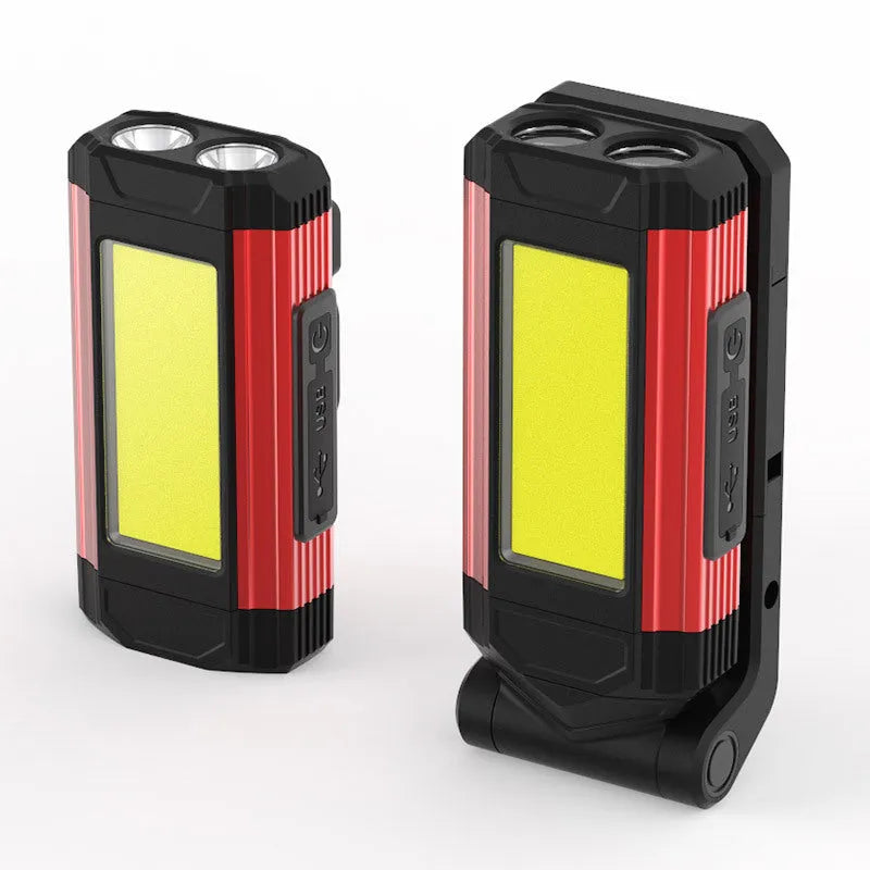 COB LED working light 10W USB charging folding auto repair light 360 degree rotation ABS housing