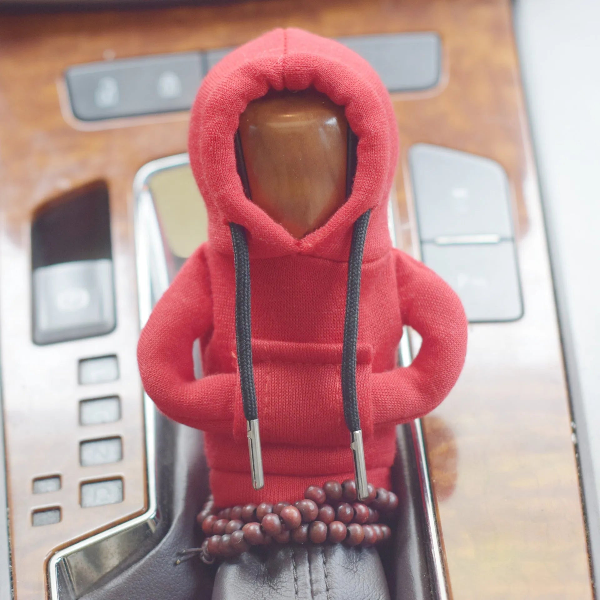 Dutch velvet car gear handle sleeve cover in multiple colours on a gear lever
